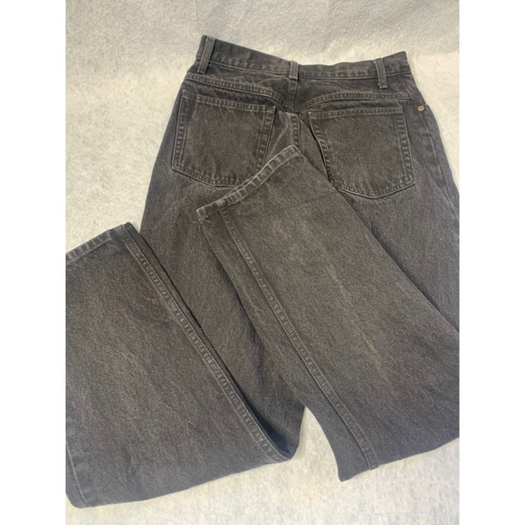 L.L. Bean Womens Original Fit Relaxed Jeans Black Denim Size 12 MT VTG western - Picture 3 of 6